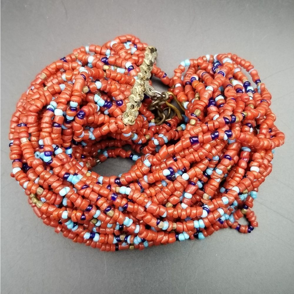 Navajo native seed beaded babushka bracelet OFL